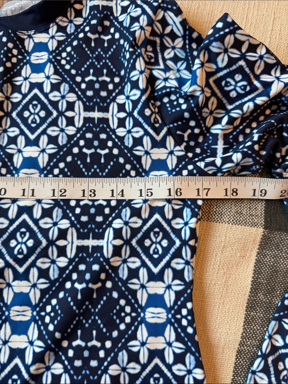 Tommy Bahama Navy and White Printed Rash guard set